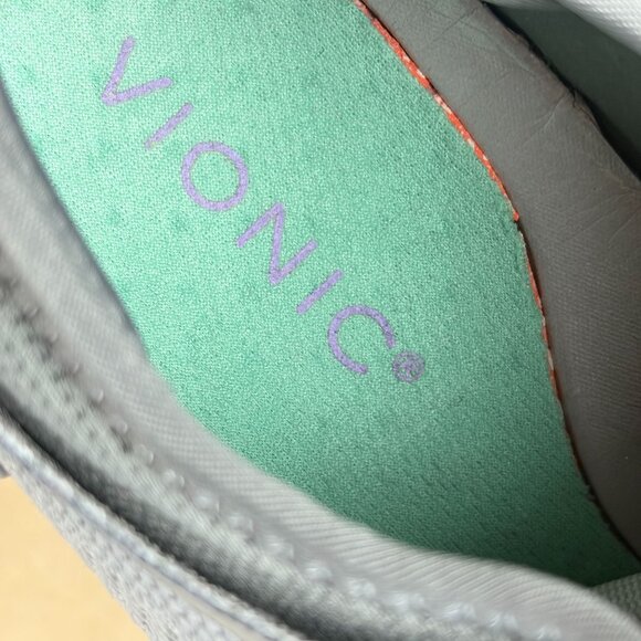 Vionic Captivate Athletic Walking Shoes Womens 6.5 Gray Green Low Top Lace Up - Picture 8 of 10